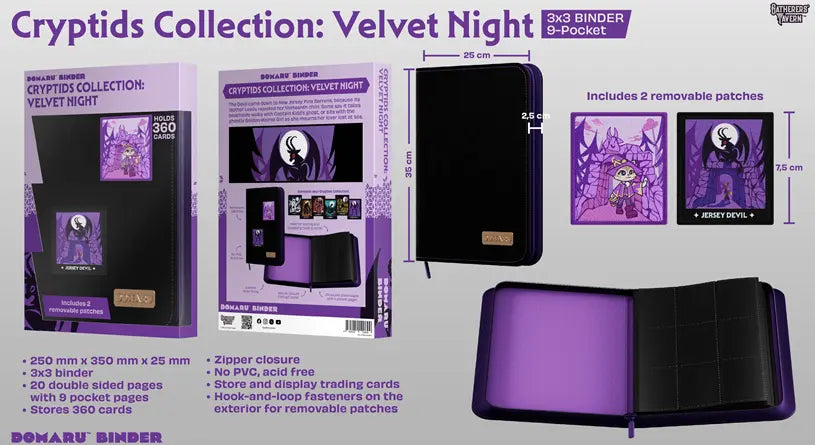 Gatherers' Tavern 9 PKT Domaru Binder Cryptide Collection - Velvet Night | Mega City Incorporated