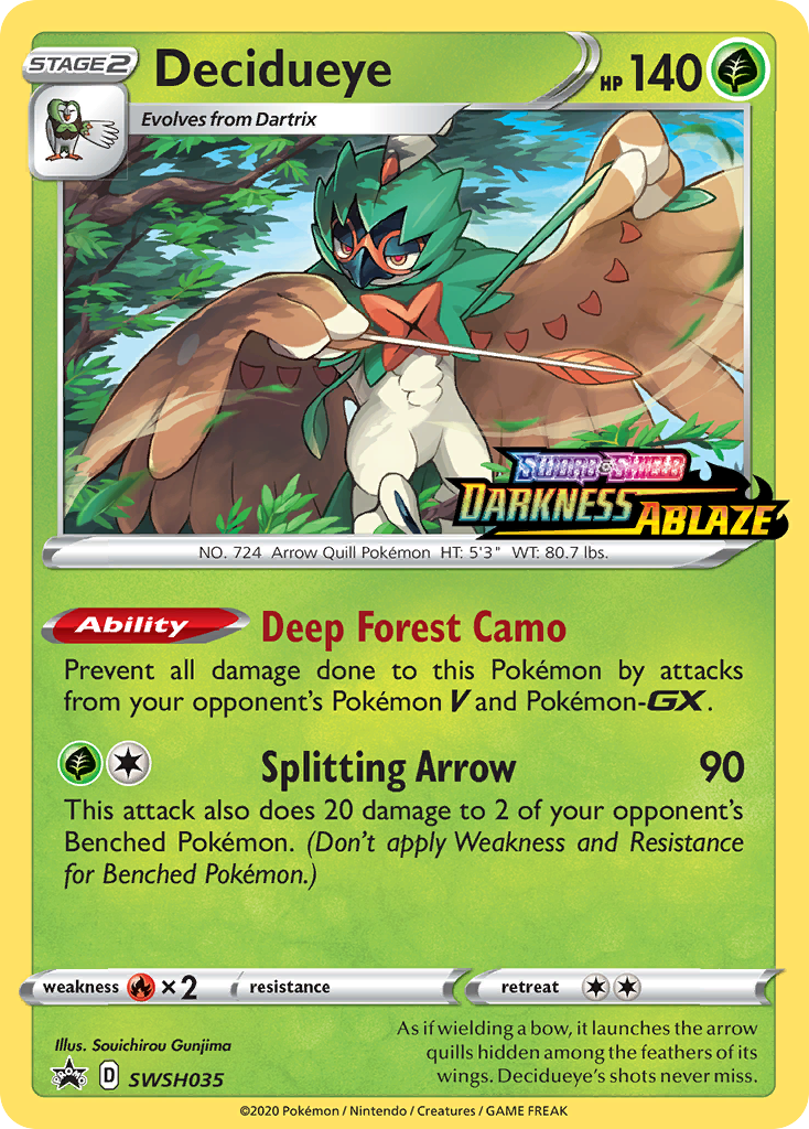 Decidueye (SWSH035) (Prerelease Promo) [Sword & Shield: Black Star Promos] | Mega City Incorporated