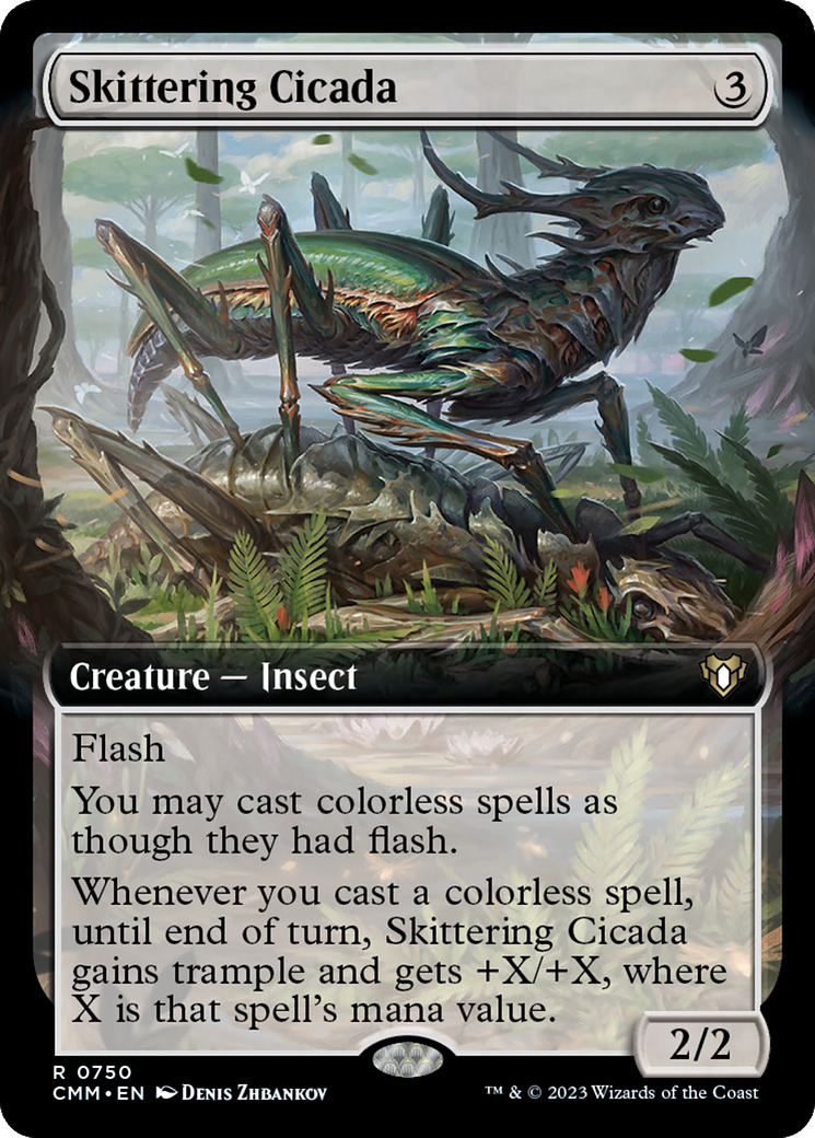 Skittering Cicada (Extended Art) [Commander Masters] | Mega City Incorporated