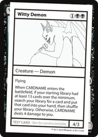 Witty Demon (2021 Edition) [Mystery Booster Playtest Cards] | Mega City Incorporated