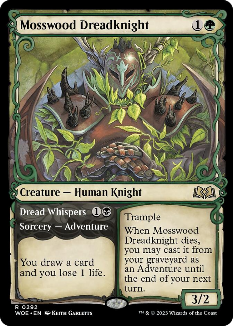 Mosswood Dreadknight // Dread Whispers (Showcase) [Wilds of Eldraine] | Mega City Incorporated