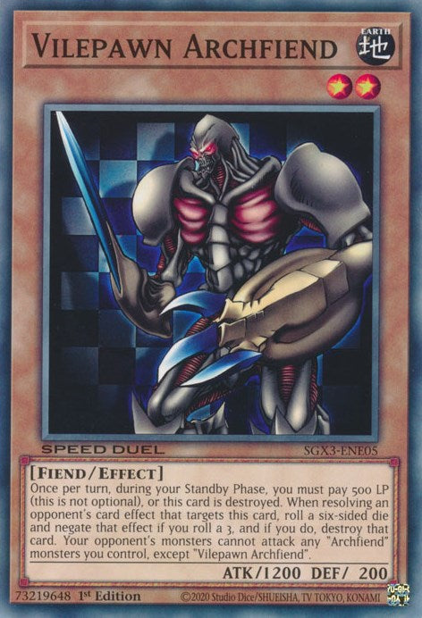 Vilepawn Archfiend [SXG3-ENE05] Common | Mega City Incorporated