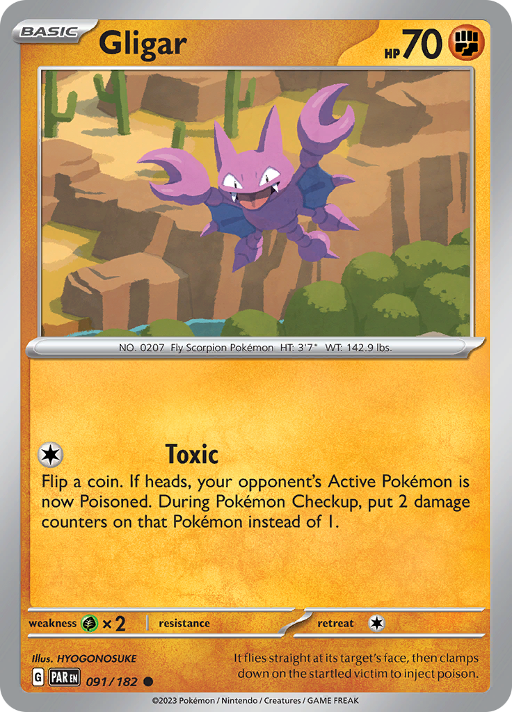 Gligar (091/182) [Scarlet & Violet: Paradox Rift] | Mega City Incorporated