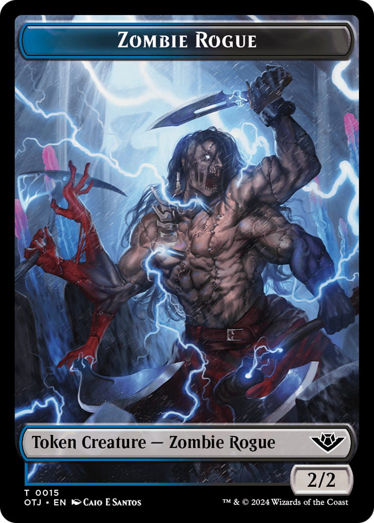 Mercenary // Zombie Rogue Double-Sided Token [Outlaws of Thunder Junction Tokens] | Mega City Incorporated