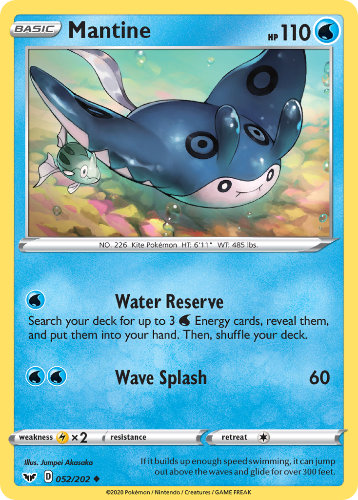 Mantine (052/202) [Sword & Shield: Base Set] | Mega City Incorporated