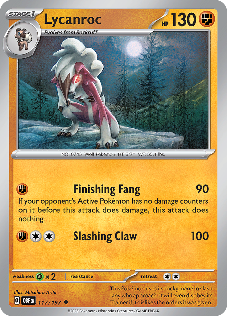 Lycanroc (117/197) [Scarlet & Violet: Obsidian Flames] | Mega City Incorporated