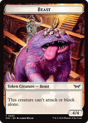 Beast // Copy Double-Sided Token [Duskmourn: House of Horror Tokens] | Mega City Incorporated