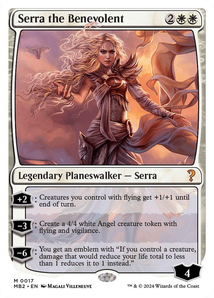 Serra the Benevolent (White Border) [Mystery Booster 2] | Mega City Incorporated