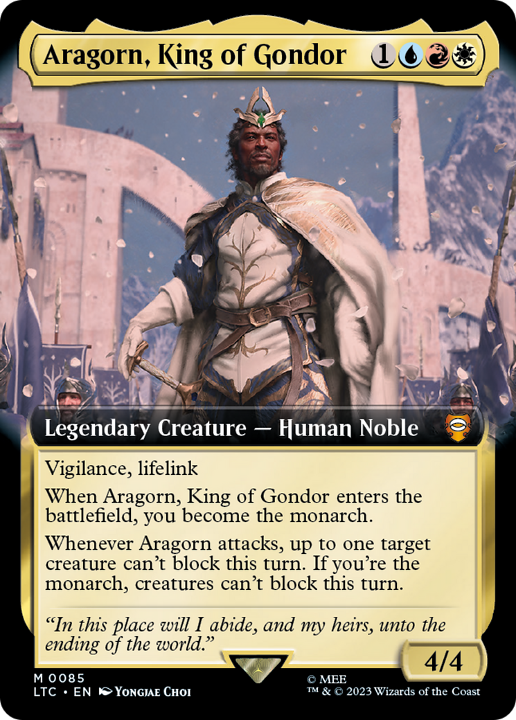 Aragorn, King of Gondor (Extended Art) [The Lord of the Rings: Tales of Middle-Earth Commander] | Mega City Incorporated