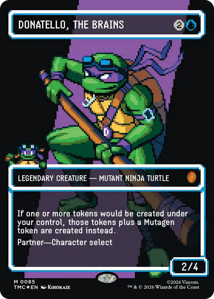Donatello, the Brains (0085) (Borderless) (Surge Foil) [Teenage Mutant Ninja Turtles Commander] | Mega City Incorporated