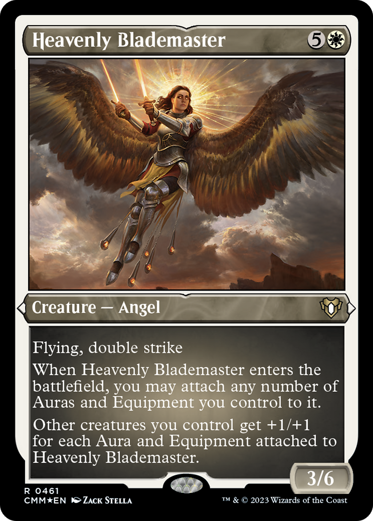 Heavenly Blademaster (Foil Etched) [Commander Masters] | Mega City Incorporated