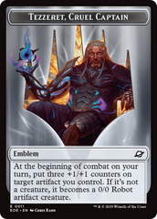 Robot // Emblem - Tezzeret, Cruel Captain Double-Sided Token [Edge of Eternities Tokens] | Mega City Incorporated