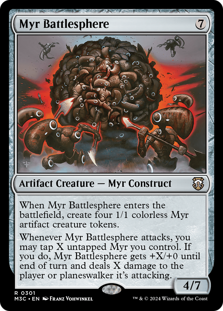 Myr Battlesphere (Ripple Foil) [Modern Horizons 3 Commander] | Mega City Incorporated