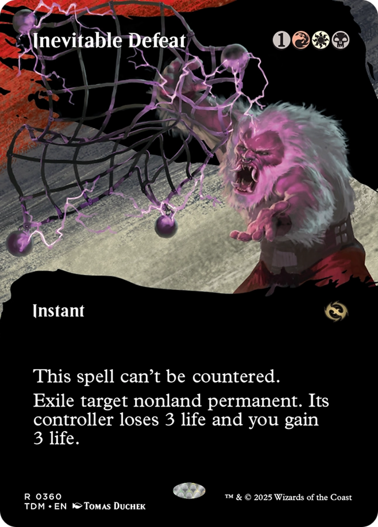 Inevitable Defeat (Borderless) [Tarkir: Dragonstorm] | Mega City Incorporated