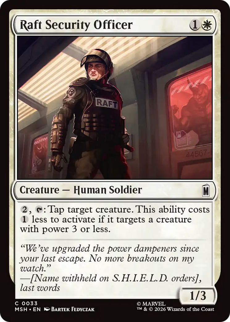 Raft Security Officer [Marvel Super Heroes] | Mega City Incorporated
