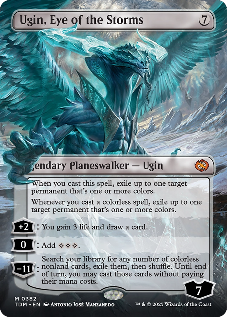 Ugin, Eye of the Storms (Borderless) [Tarkir: Dragonstorm] | Mega City Incorporated