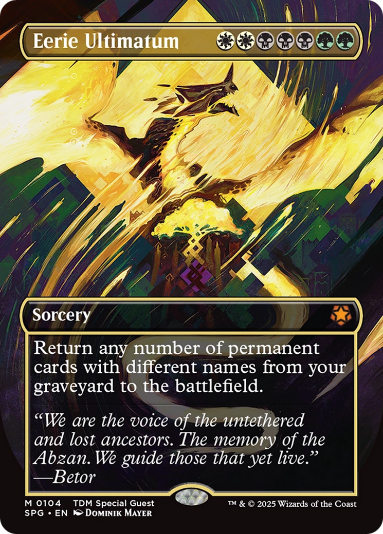 Eerie Ultimatum (Borderless) [Tarkir: Dragonstorm Special Guests] | Mega City Incorporated