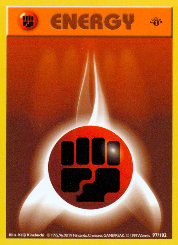 Fighting Energy (97/102) (Shadowless) [Base Set 1st Edition] | Mega City Incorporated