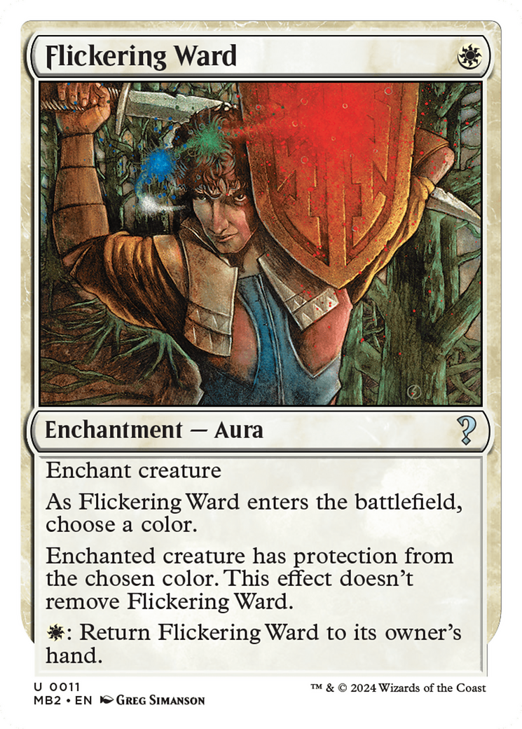 Flickering Ward (White Border) [Mystery Booster 2] | Mega City Incorporated