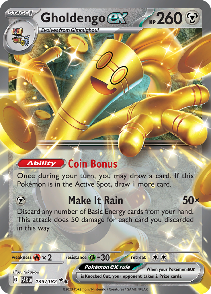 Gholdengo ex (139/182) [Scarlet & Violet: Paradox Rift] | Mega City Incorporated
