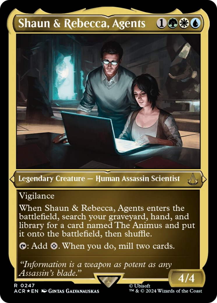 Shaun & Rebecca, Agents (Foil Etched) [Assassin's Creed] | Mega City Incorporated