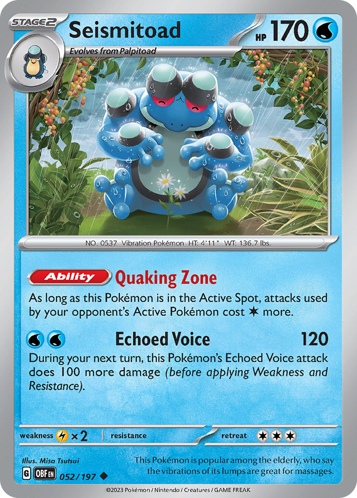 Seismitoad (052/197) [Scarlet & Violet: Obsidian Flames] | Mega City Incorporated