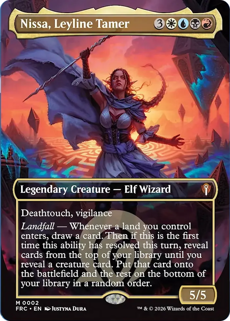 Nissa, Leyline Tamer (Borderless) [Reality Fracture Commander] | Mega City Incorporated