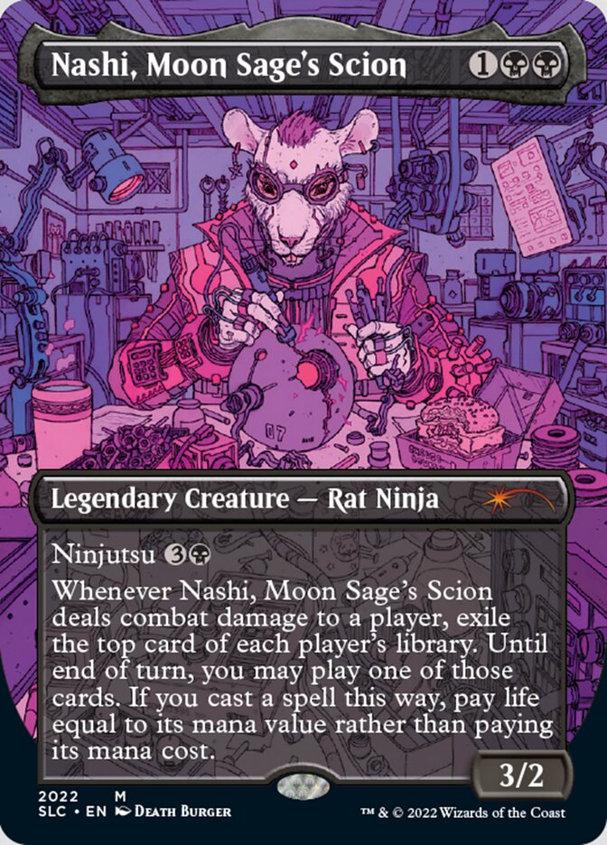 Nashi, Moon Sage's Scion (Borderless) [Secret Lair Countdown Kit] | Mega City Incorporated