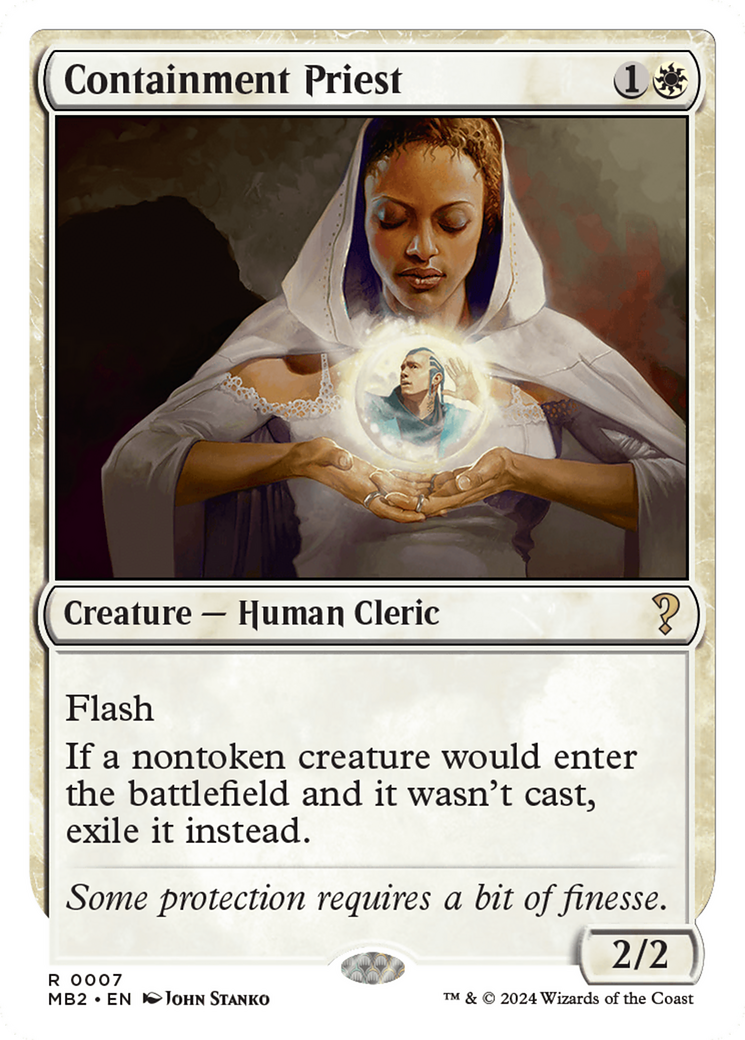 Containment Priest (White Border) [Mystery Booster 2] | Mega City Incorporated