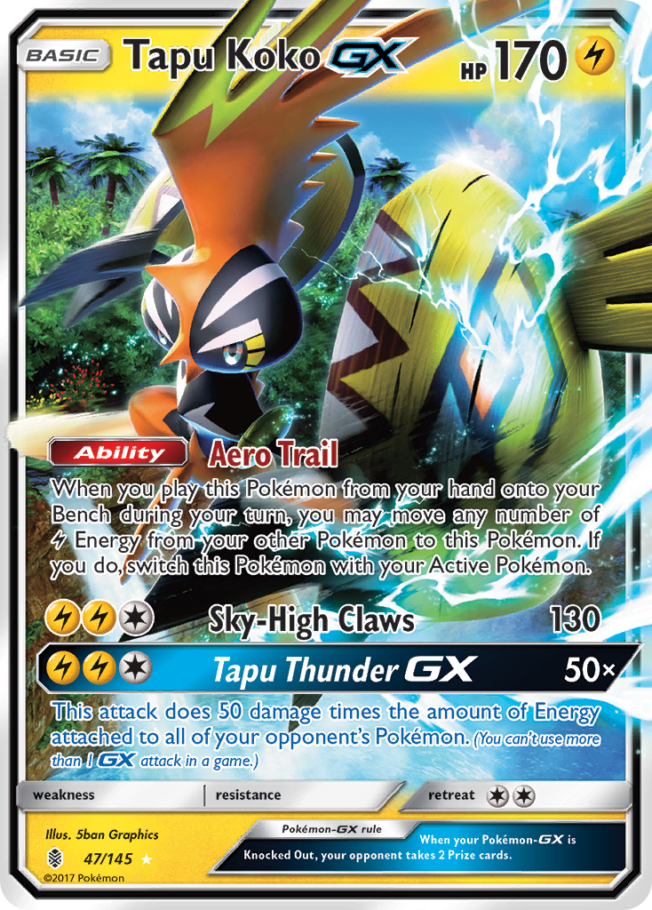 Tapu Koko GX (47/145) [Sun & Moon: Guardians Rising] | Mega City Incorporated