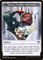 Dwarf Berserker // Tibalt, Cosmic Impostor Emblem Double-Sided Token [Kaldheim Tokens] | Mega City Incorporated