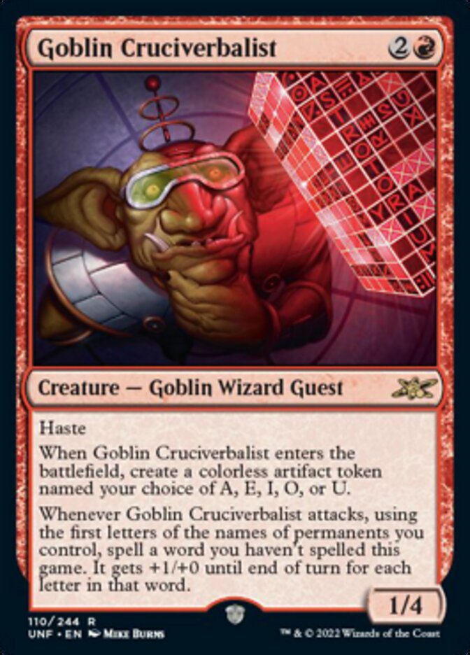 Goblin Cruciverbalist [Unfinity] | Mega City Incorporated