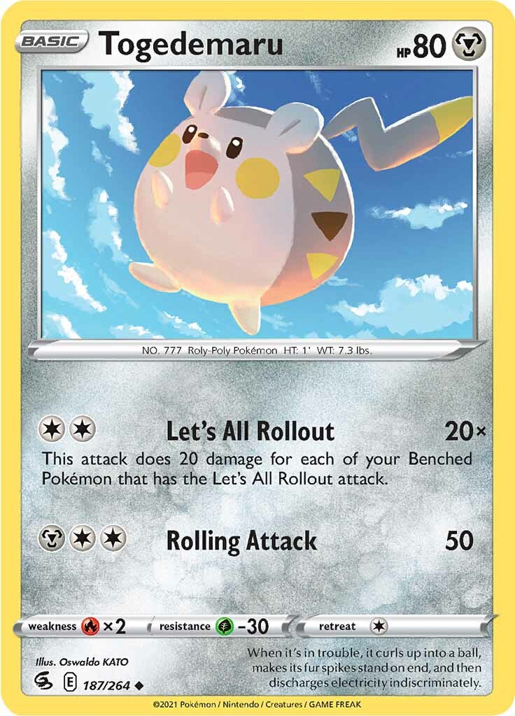 Togedemaru (187/264) [Sword & Shield: Fusion Strike] | Mega City Incorporated