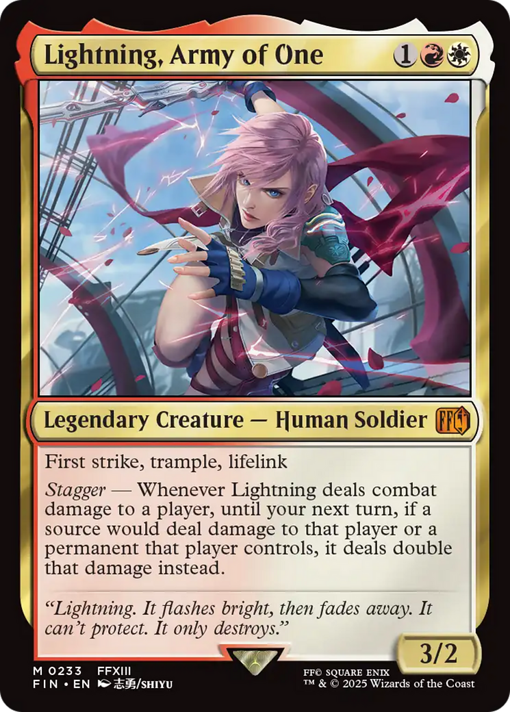 Lightning, Army of One [FINAL FANTASY] | Mega City Incorporated