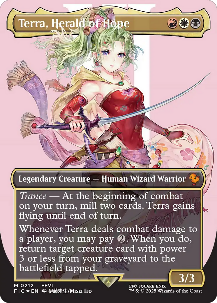 Terra, Herald of Hope (Borderless) (Surge Foil) [FINAL FANTASY Commander] | Mega City Incorporated