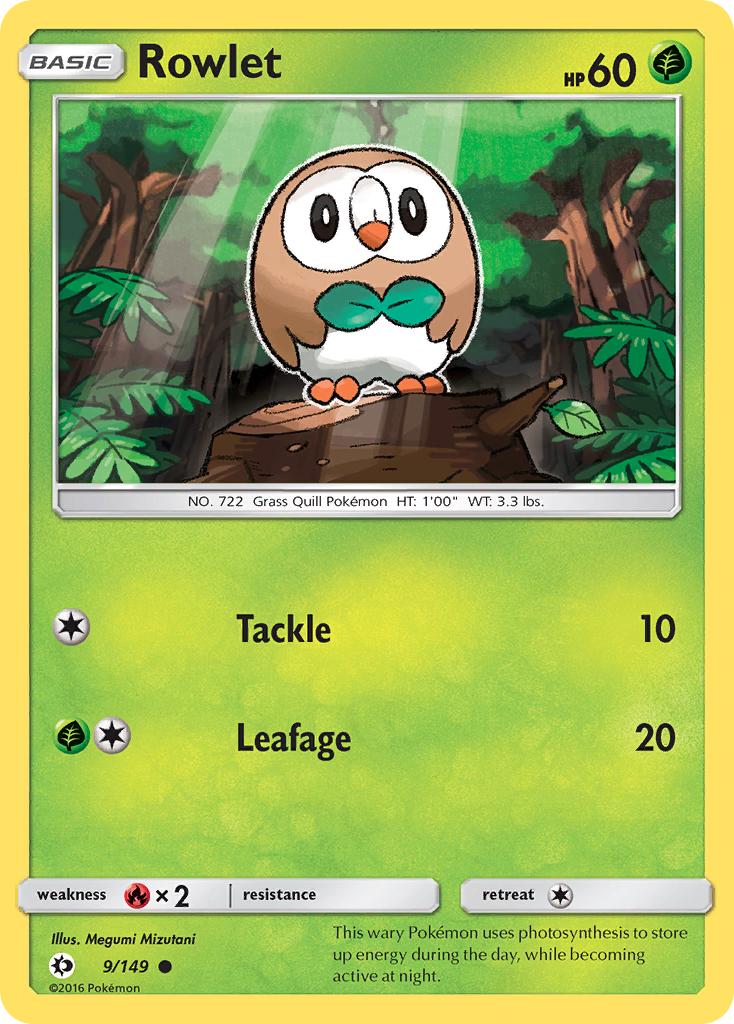 Rowlet (9/149) [Sun & Moon: Base Set] | Mega City Incorporated