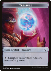 Treasure (20) // Teferi Akosa of Zhalfir Emblem Double-Sided Token [March of the Machine Tokens] | Mega City Incorporated