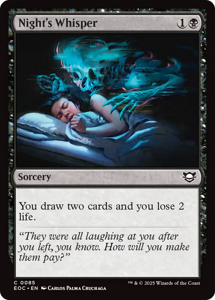 Night's Whisper [Edge of Eternities Commander] | Mega City Incorporated