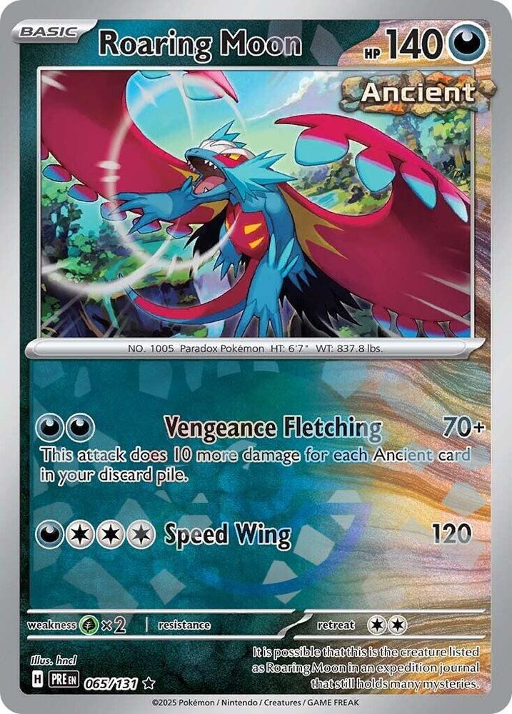 Roaring Moon (065/131) (Poke Ball Pattern) [Scarlet & Violet: Prismatic Evolutions] | Mega City Incorporated