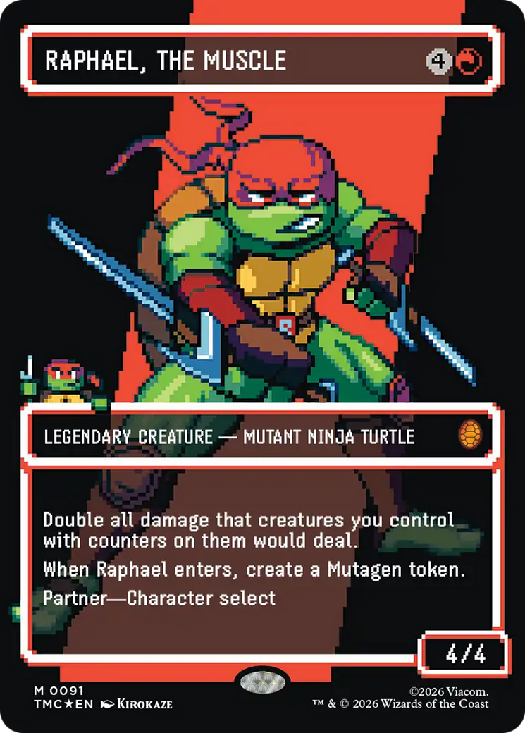Raphael, the Muscle (0091) (Borderless) (Surge Foil) [Teenage Mutant Ninja Turtles Commander] | Mega City Incorporated