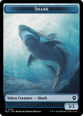 Bird (011) // Shark Double-Sided Token [Bloomburrow Commander Tokens] | Mega City Incorporated