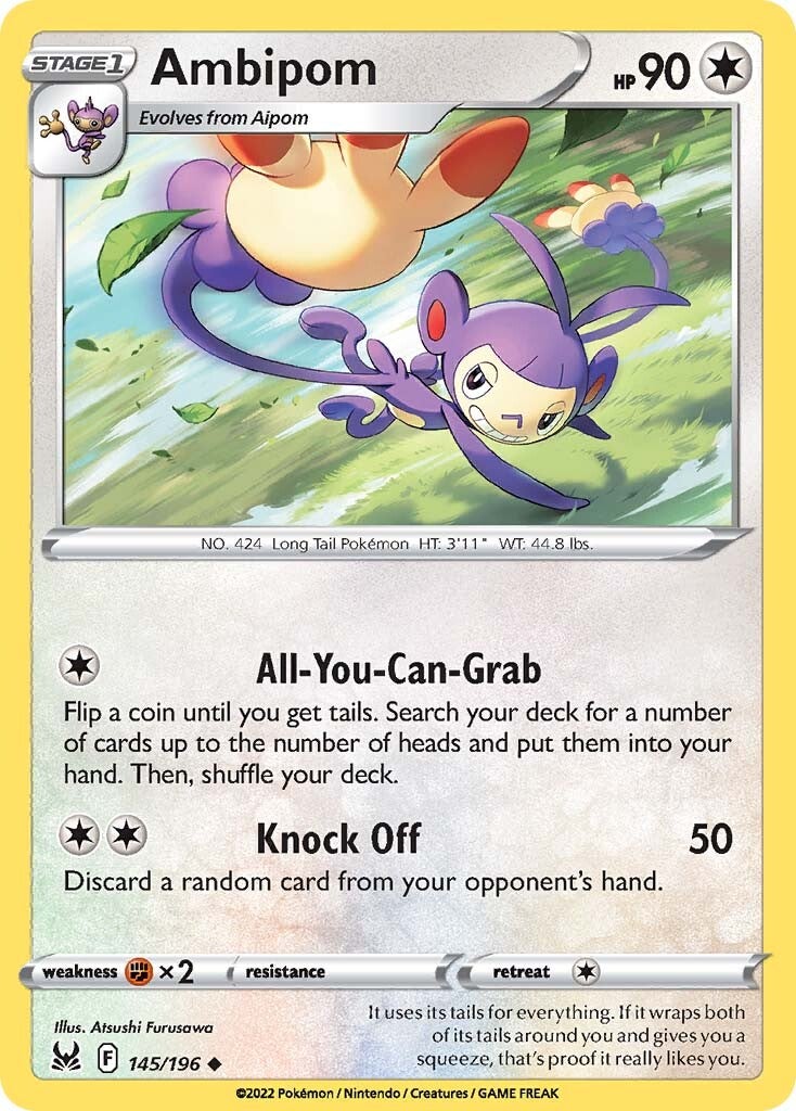 Ambipom (145/196) [Sword & Shield: Lost Origin] | Mega City Incorporated