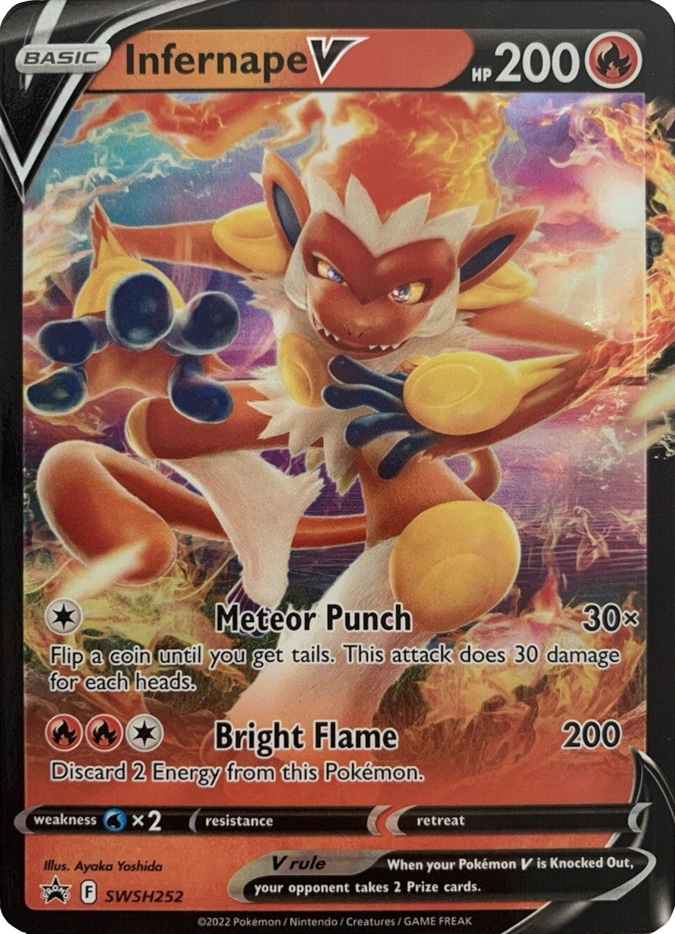 Infernape V (SWSH252) (Jumbo Card) [Sword & Shield: Black Star Promos] | Mega City Incorporated