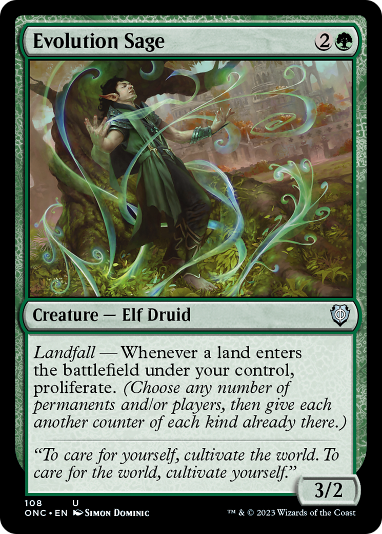 Evolution Sage [Phyrexia: All Will Be One Commander] | Mega City Incorporated