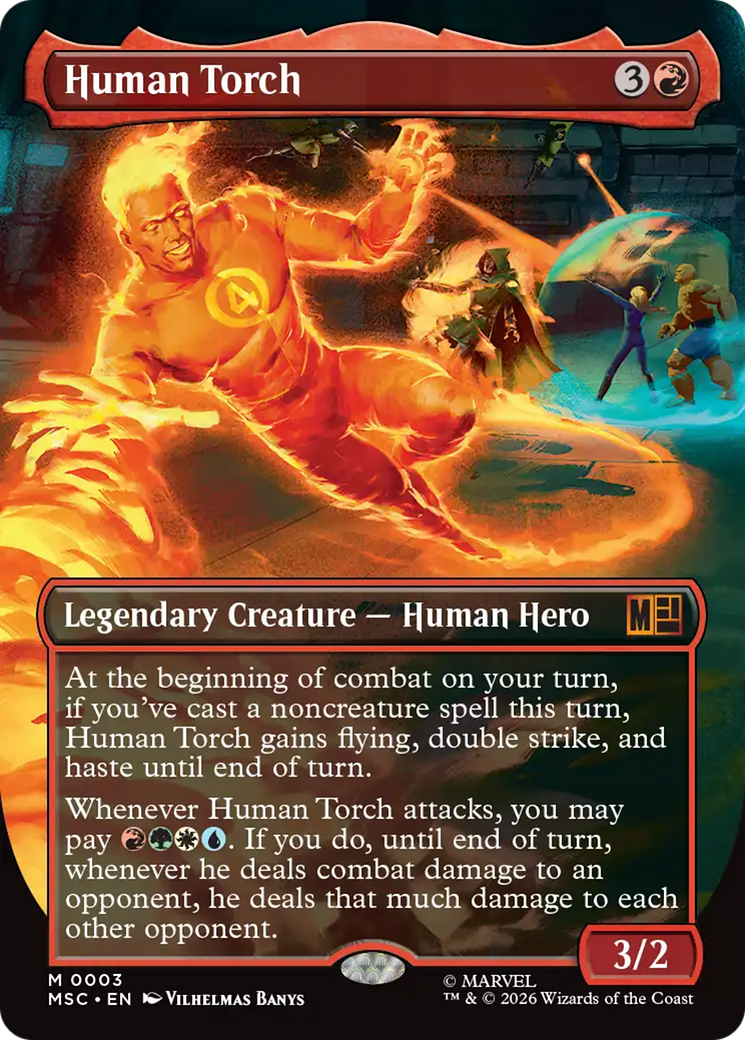 Human Torch (Borderless) [Marvel Super Heroes Commander] | Mega City Incorporated