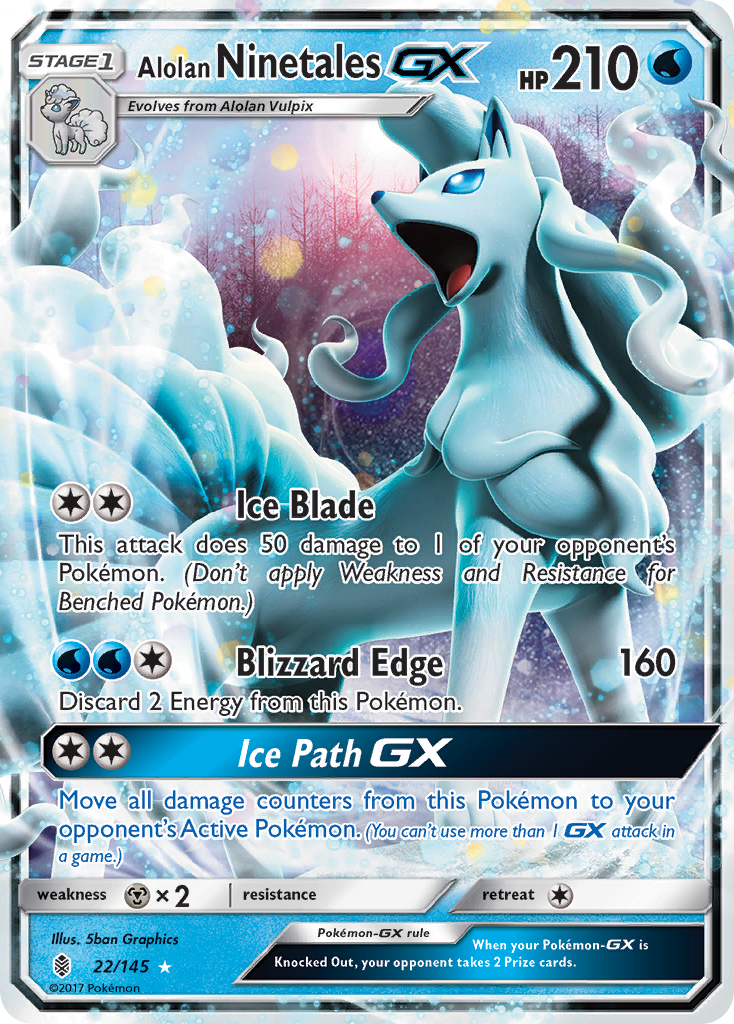 Alolan Ninetales GX (22/145) [Sun & Moon: Guardians Rising] | Mega City Incorporated