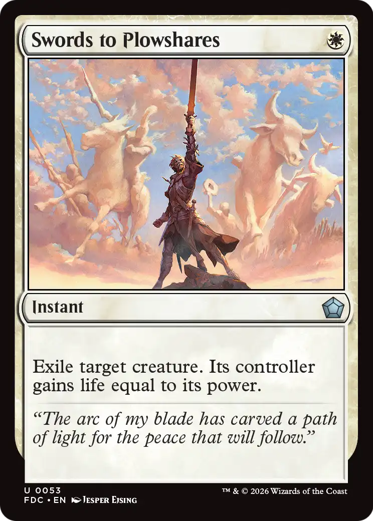 Swords to Plowshares [Foundations Commander] | Mega City Incorporated