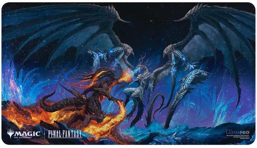 FINAL FANTASY Holofoil Playmat for Magic: The Gathering - Bahamut and Ifrit | Mega City Incorporated