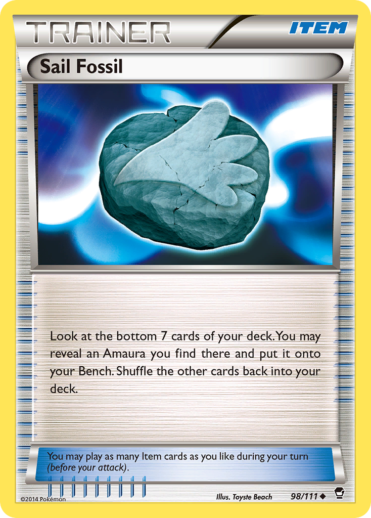 Sail Fossil (98/111) [XY: Furious Fists] | Mega City Incorporated