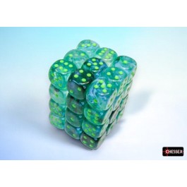 Chessex Borealis Kelp/Light Green 12mm D6 Dice Cube | Mega City Incorporated